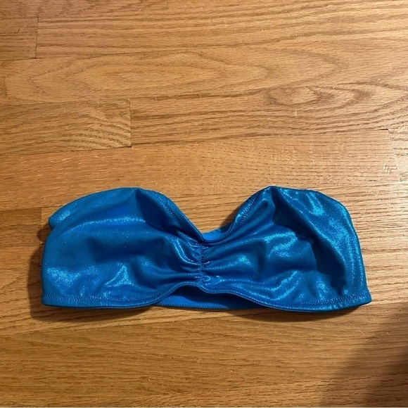 Victoria’s Secret Blue Shimmer Bandeau Top NEW Small Mermaid - Picture 2 of 6